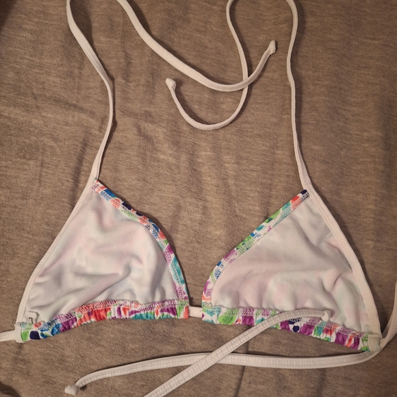 Colorful Patterned Bikini Top - Picture 2 of 2